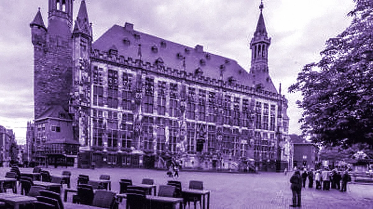 Aachen, Germany — panoramic view of the Town Hall