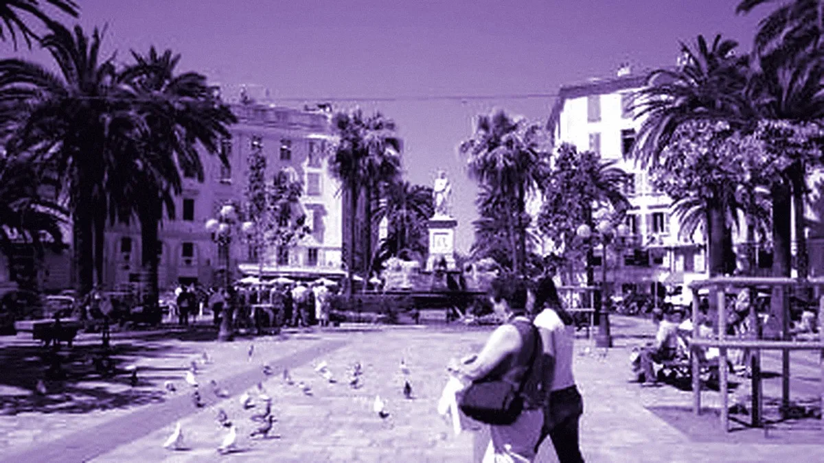 Ajaccio, France — panoramic view of Foch Square