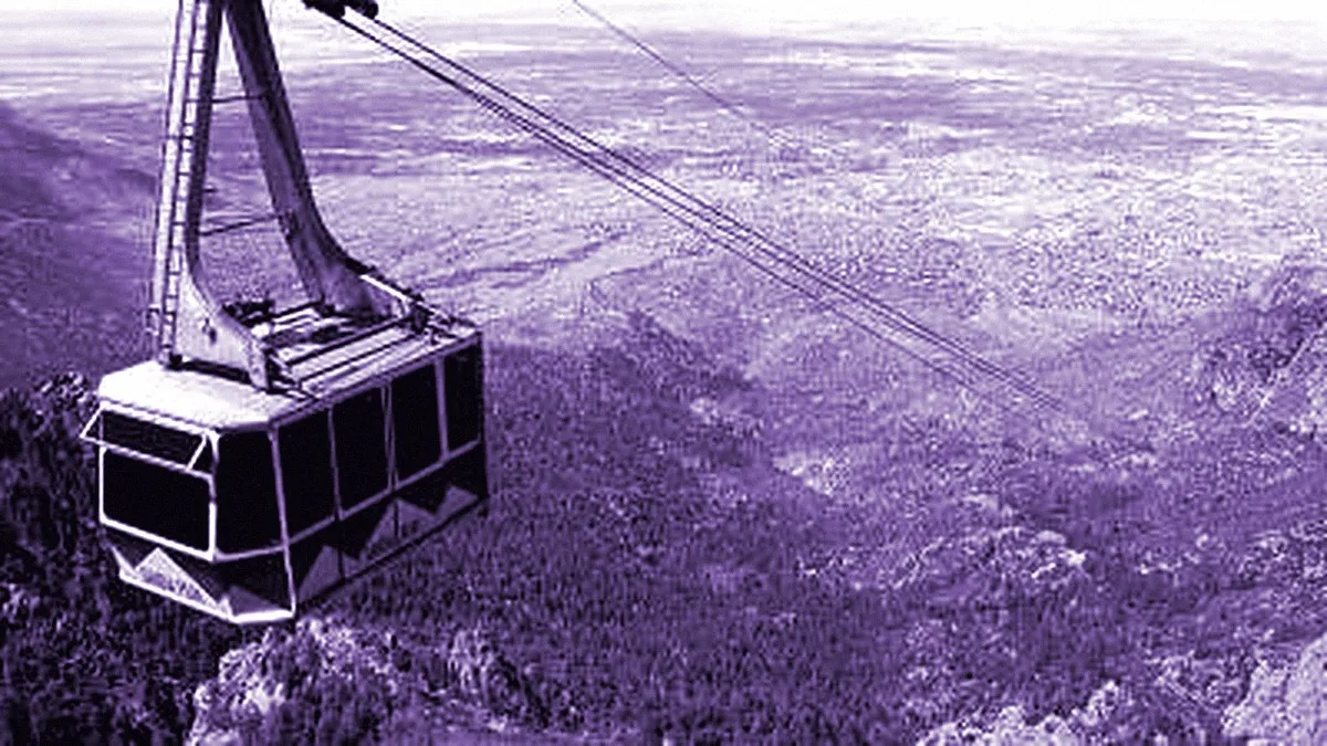 Albuquerque, United States — panoramic view of Sandia Peak Tramway