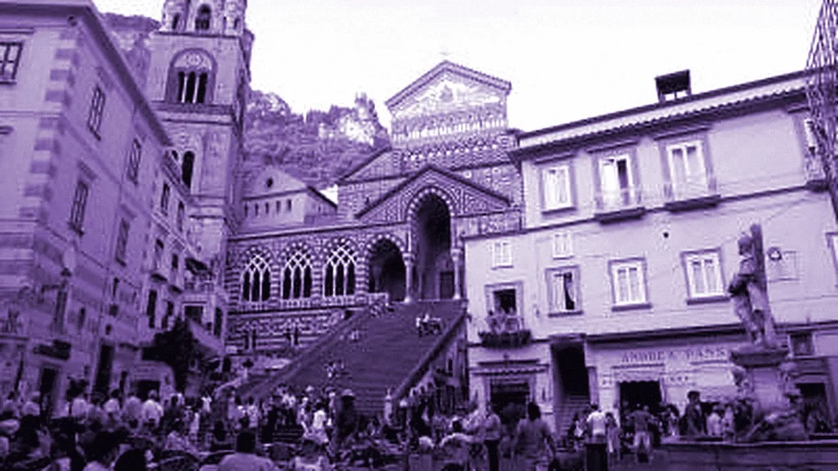 Amalfi, Italy — panoramic view of the Cathedral Square