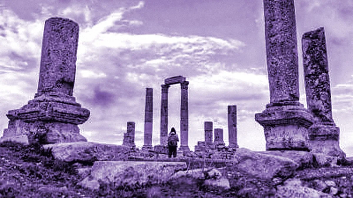 Amman, Jordan — panoramic view of Amman Citadel