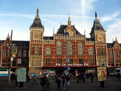 Centraal Station, a landmark in Amsterdam, Netherlands