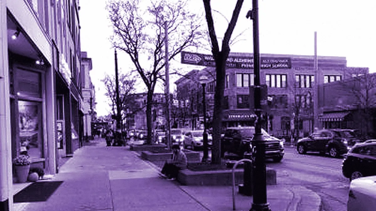 Ann Arbor, United States — panoramic view of Main Street
