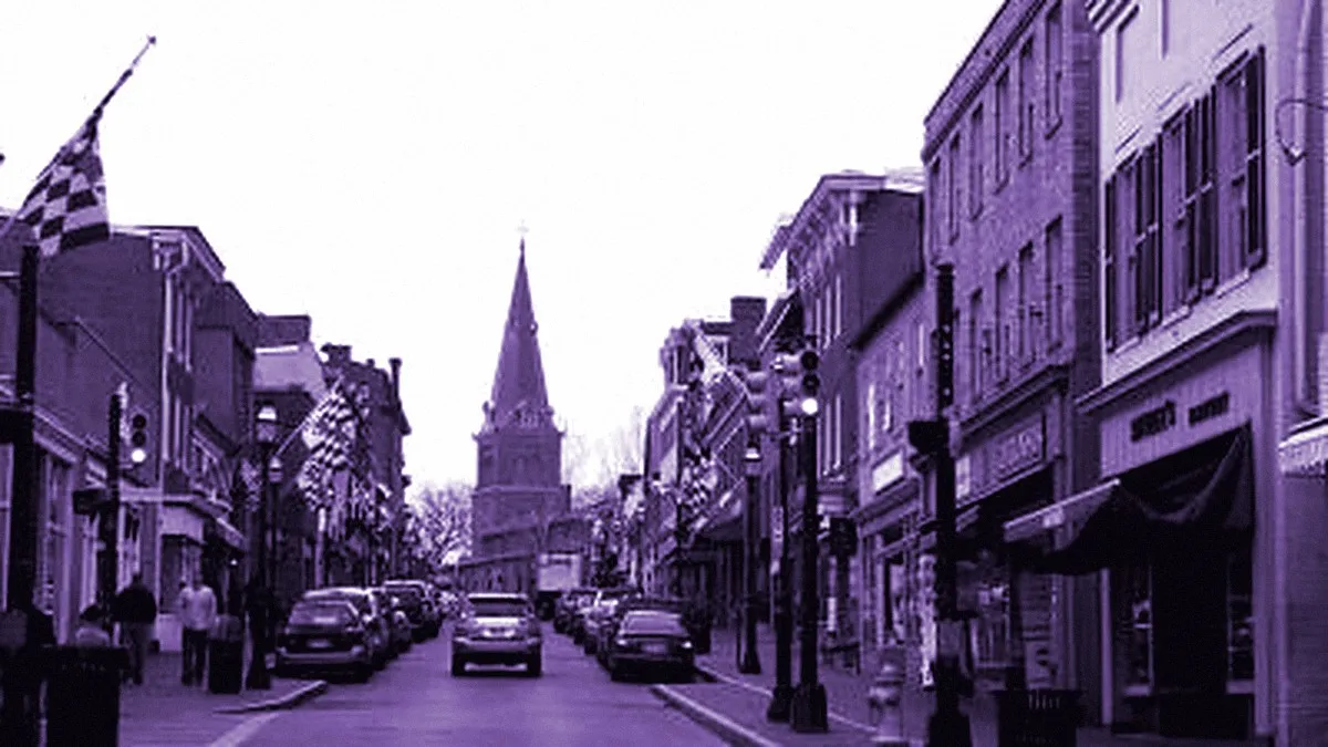 Annapolis, United States — panoramic view of Main Street