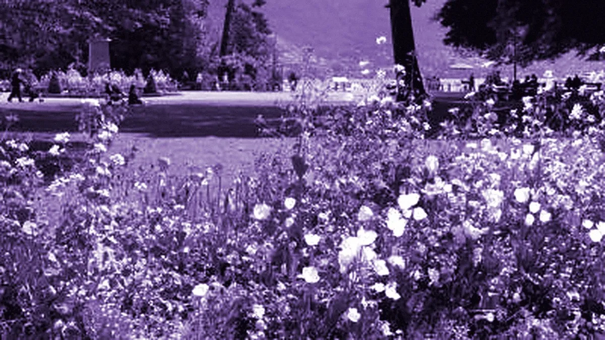 Annecy, France — panoramic view of Gardens of Europe