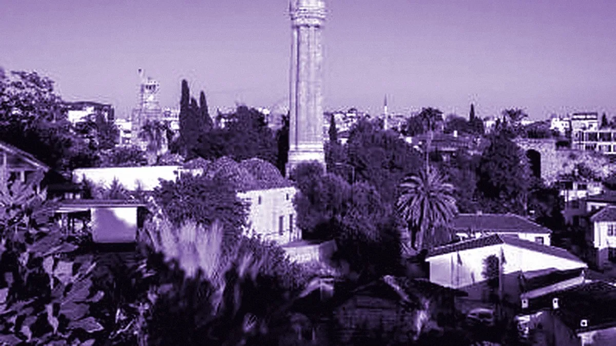 Antalya, Turkey — panoramic view of Yivli Minaret Mosque
