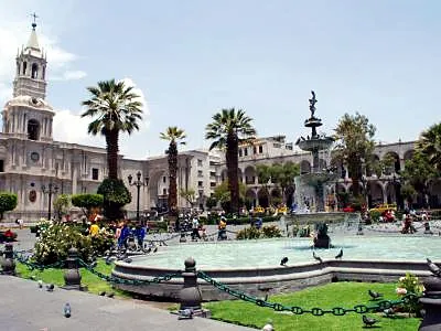 Plaza de Armas (Arms Square), a square in Arequipa, Peru