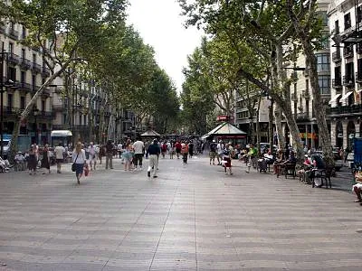 La Rambla, a street in Barcelona, Spain