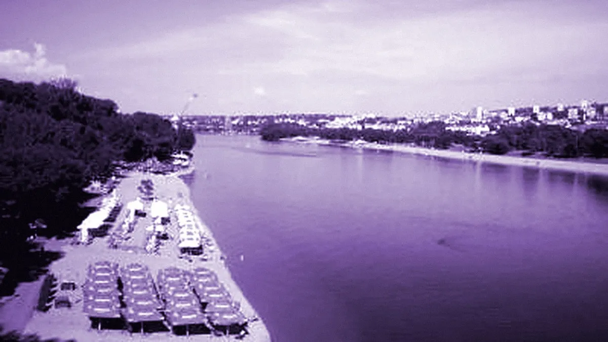 Belgrade, Serbia — panoramic view of Ada Ciganlija Beach