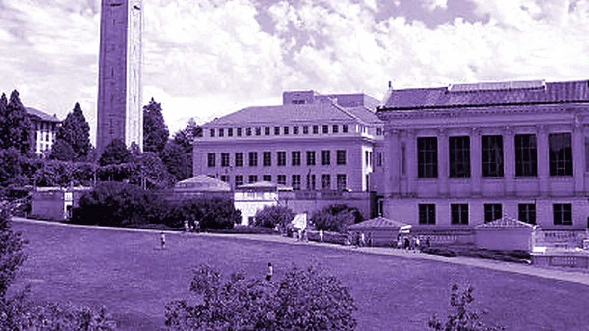 Berkeley, United States — panoramic view of Sather Tower