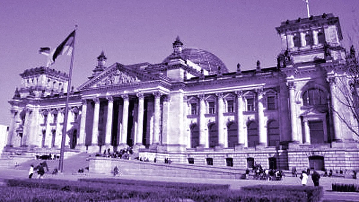 Berlin, Germany — panoramic view of Parliament Building