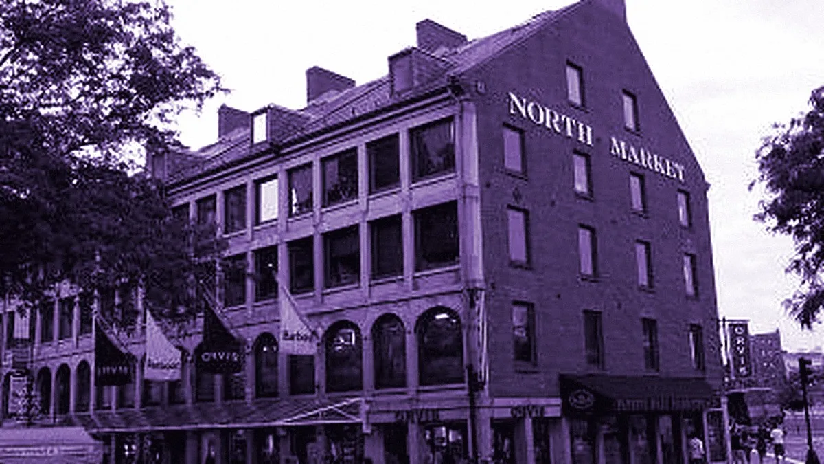 Boston, United States — panoramic view of Faneuil Hall Marketplace
