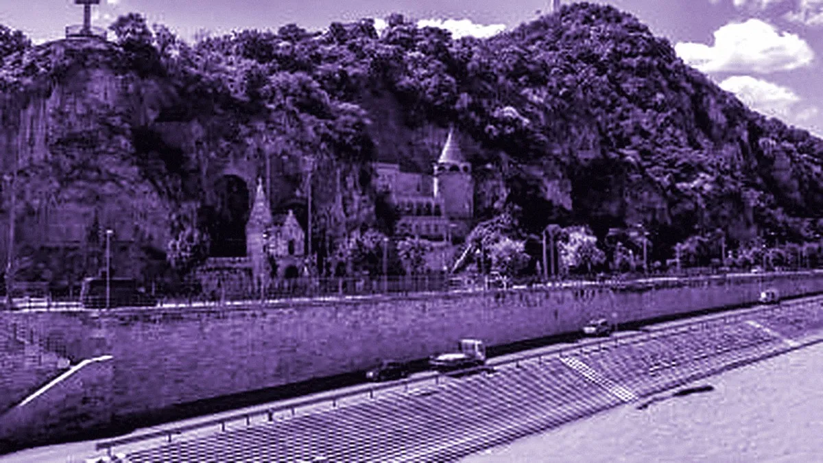Budapest, Hungary — panoramic view of Gellert Hill