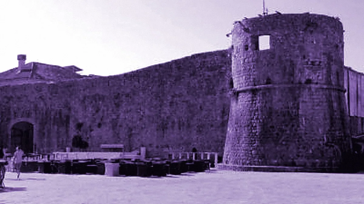 Budva, Montenegro — panoramic view of Budva City Walls