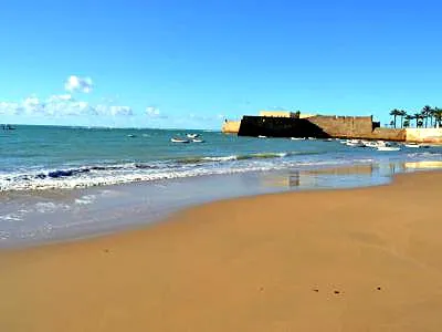 Playa de La Caleta (La Caleta Beach), a beach in Cádiz, Spain