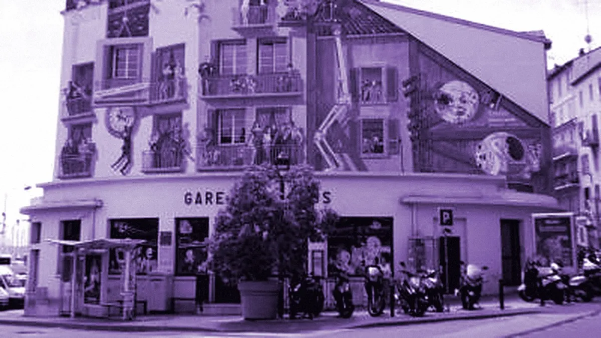 Cannes, France — panoramic view of Painted Wall