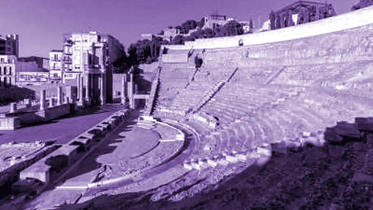 Cartagena, Spain — panoramic view of Roman Theatre