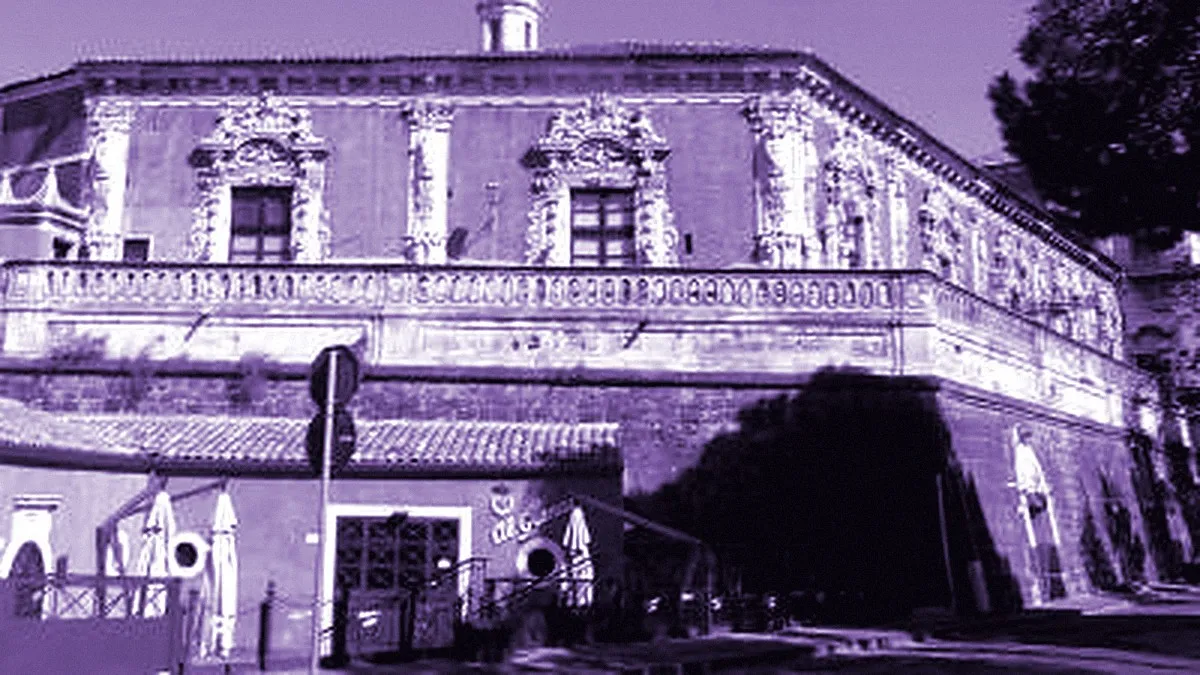 Catania, Italy — panoramic view of Biscari Palace