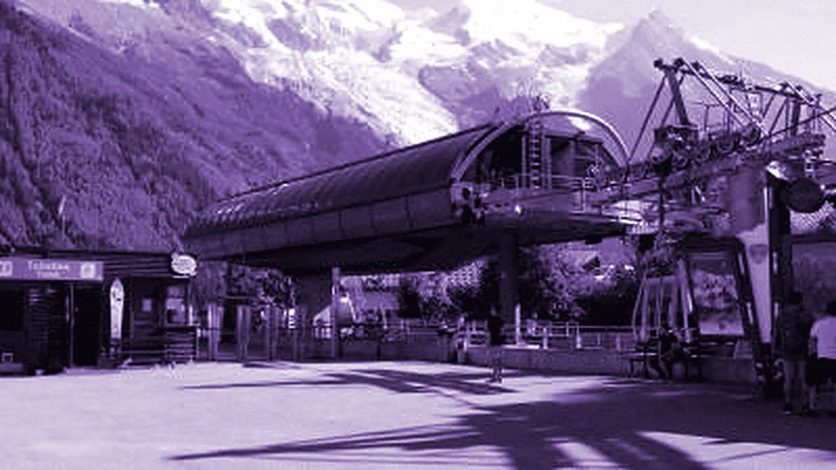 Chamonix, France — panoramic view of Brevent Cable Car