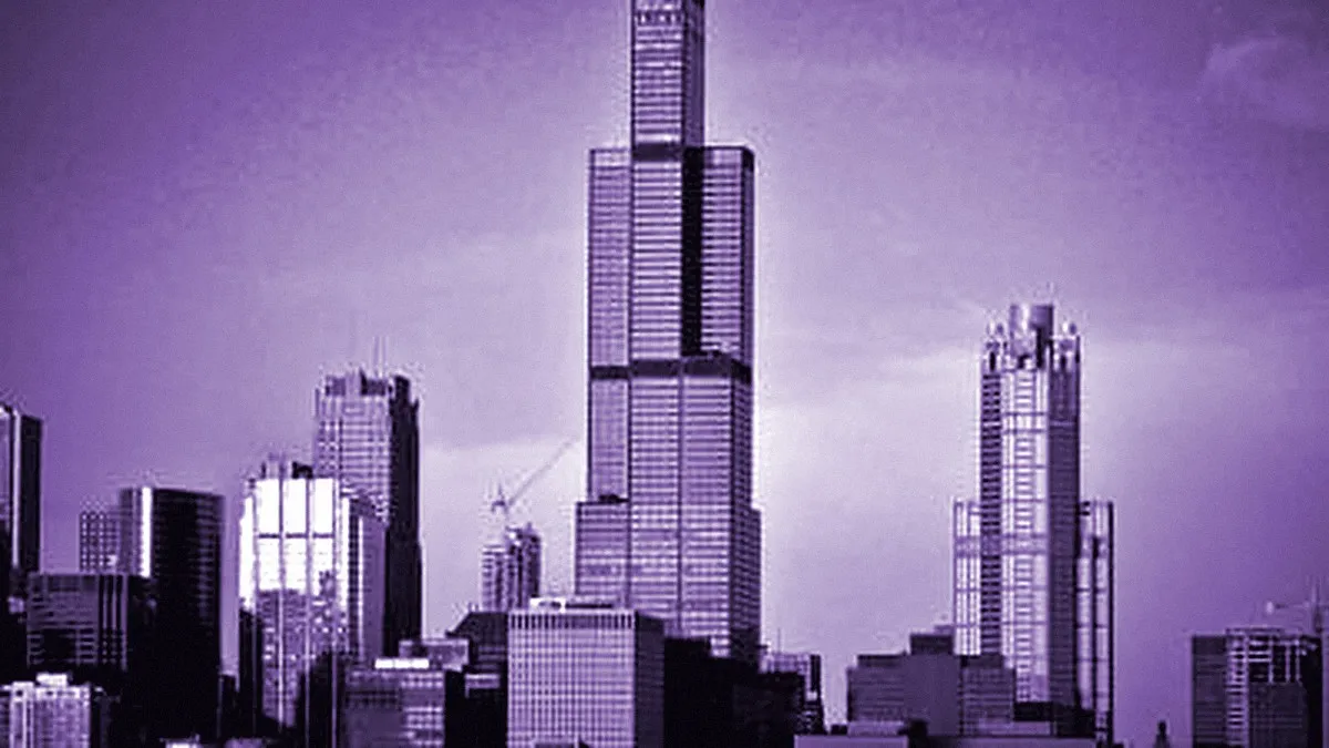 Chicago, United States — panoramic view of Willis Tower - Skydeck Chicago