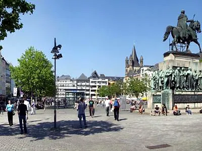 Heumarkt (Hay Market), a market in Cologne, Germany