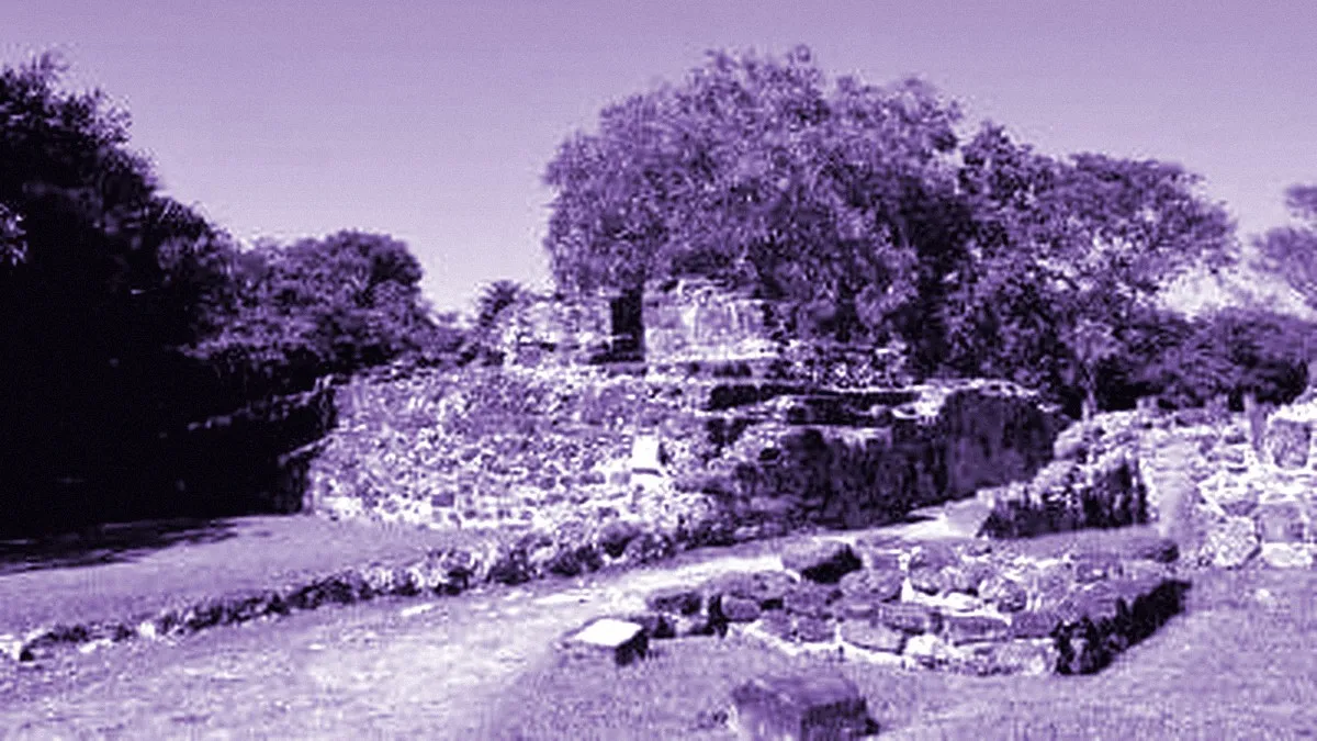 Cozumel, Mexico — panoramic view of San Gervasio Mayan Archaeological Site