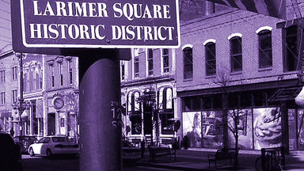 Denver, United States — panoramic view of Larimer Square