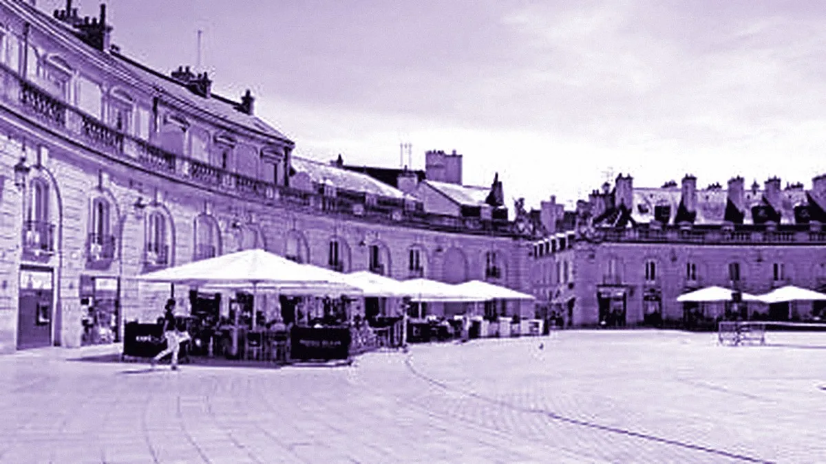 Dijon, France — panoramic view of Liberation Square