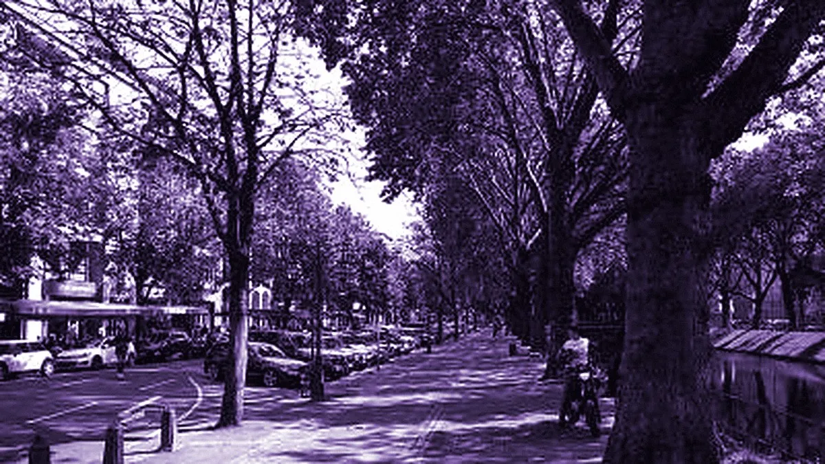 Düsseldorf, Germany — panoramic view of King's Alley