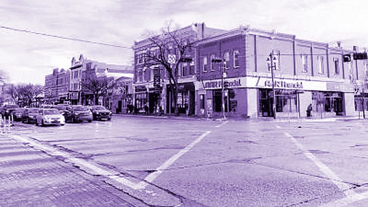 Edmonton, Canada — panoramic view of Whyte Avenue