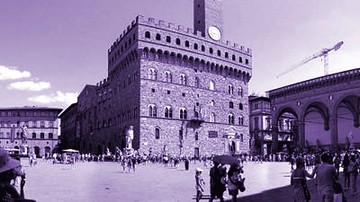 Florence, Italy — panoramic view of Signoria Square