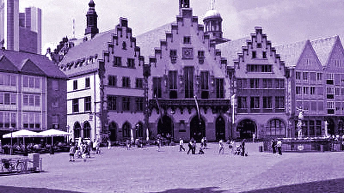 Frankfurt, Germany — panoramic view of the Square