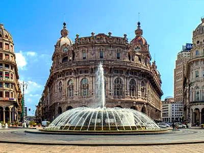 Piazza De Ferrari (Ferrari Square), a square in Genoa, Italy