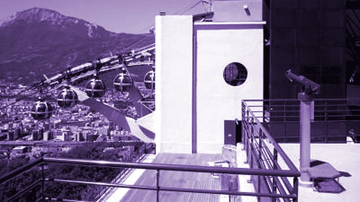 Grenoble, France — panoramic view of Grenoble-Bastille Cable Car