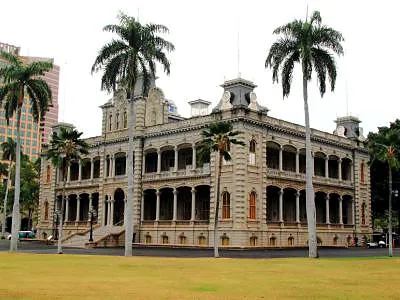 Iolani Palace, a palace in Honolulu, United States