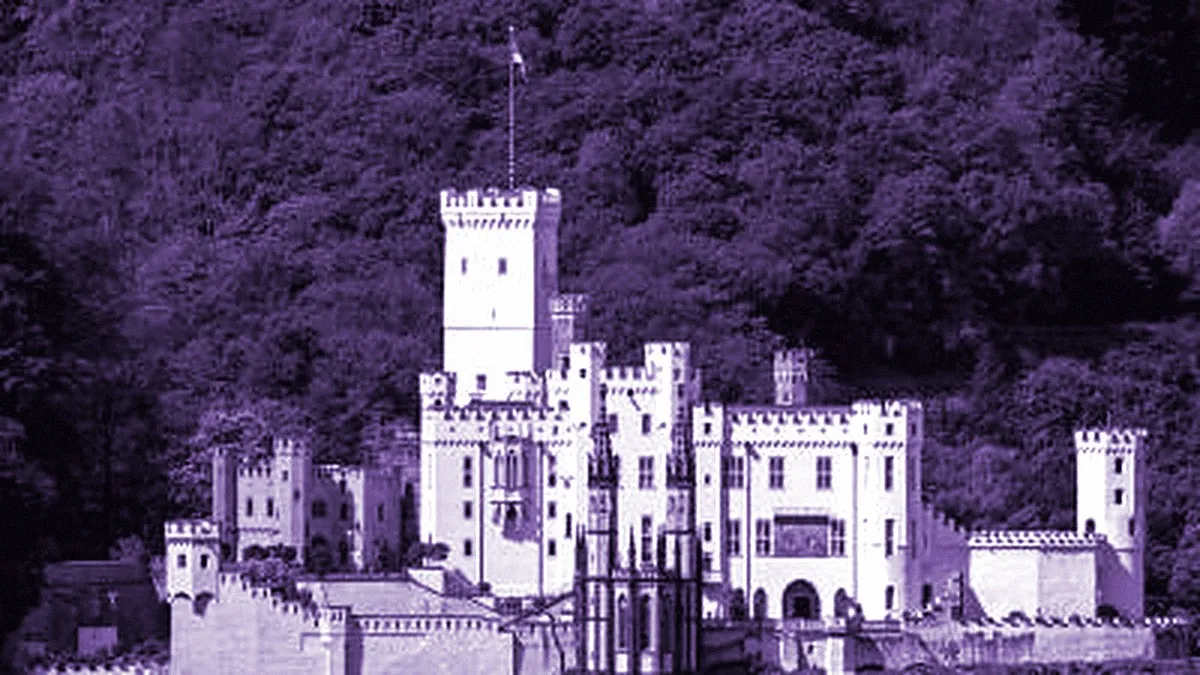 Koblenz, Germany — panoramic view of Stolzenfels Castle