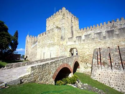 Castelo de Sao Jorge (Saint George's Castle), a castle in Lisbon, Portugal