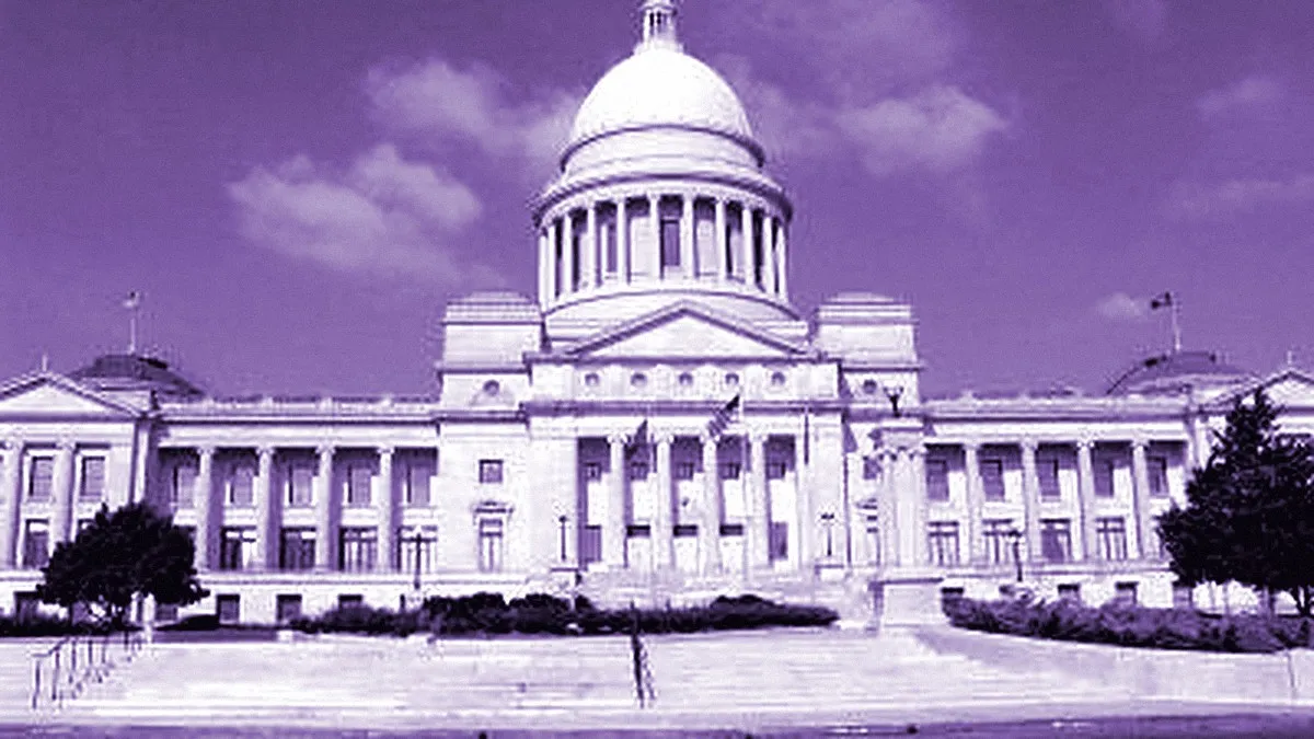 Little Rock, United States — panoramic view of Arkansas State Capitol