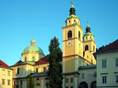 Stolnica Svetega Nikolaja (Saint Nicholas Cathedral), a cathedral in Ljubljana, Slovenia