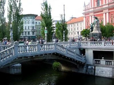 Tromostovje (Triple Bridge), a bridge in Ljubljana, Slovenia