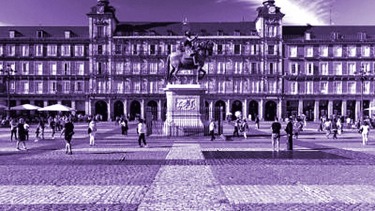 Madrid, Spain — panoramic view of the Town Square