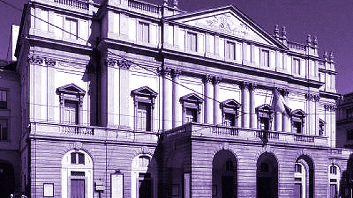 Milan, Italy — panoramic view of the Opera House and Museum