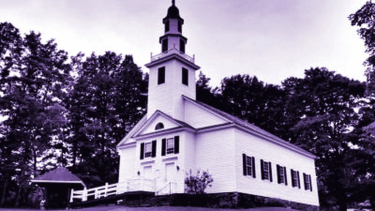 Montpelier, United States — panoramic view of Union Meetinghouse