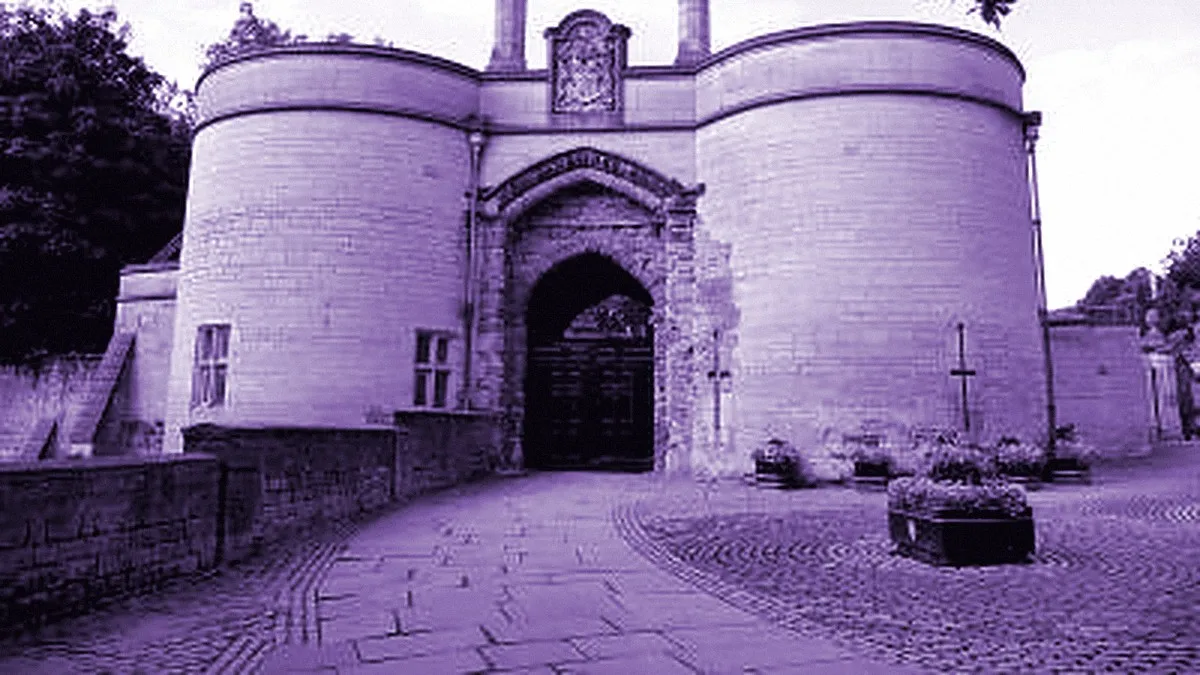 Nottingham, United Kingdom — panoramic view of Nottingham Castle