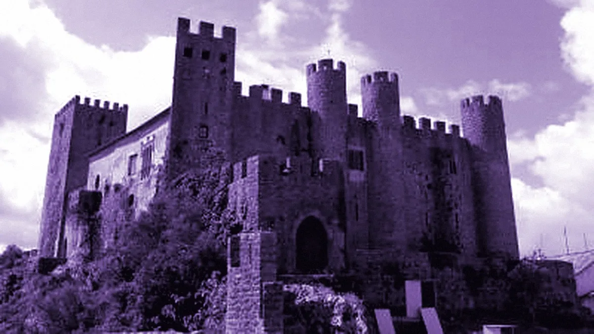 Óbidos, Portugal — panoramic view of Castle of Óbidos