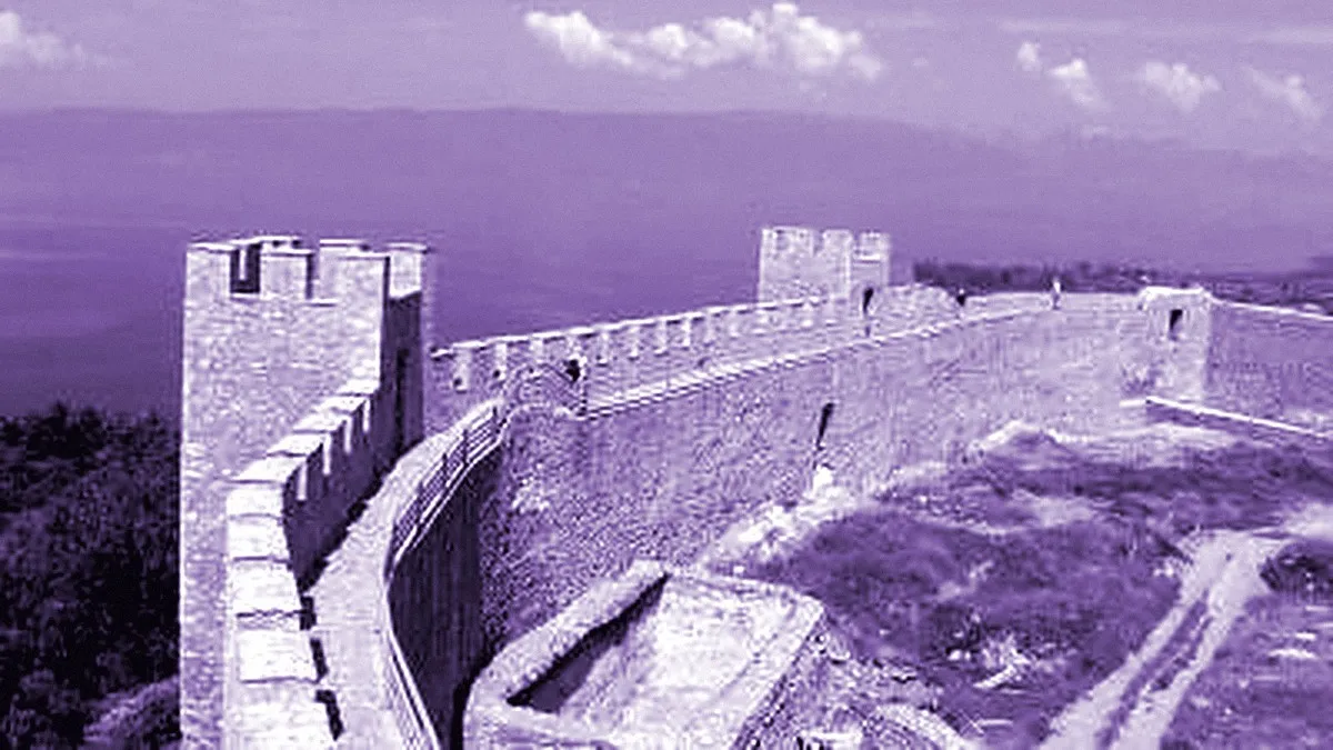 Ohrid, North Macedonia — panoramic view of King Samoil Fortress