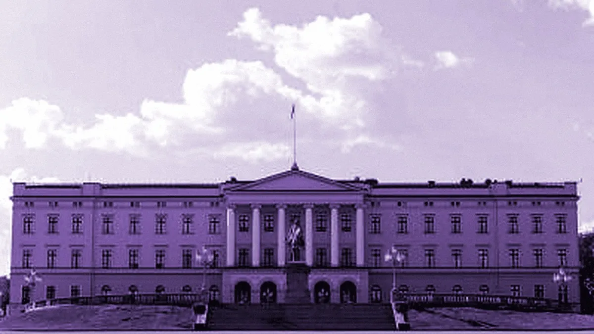 Oslo, Norway — panoramic view of the Royal Palace