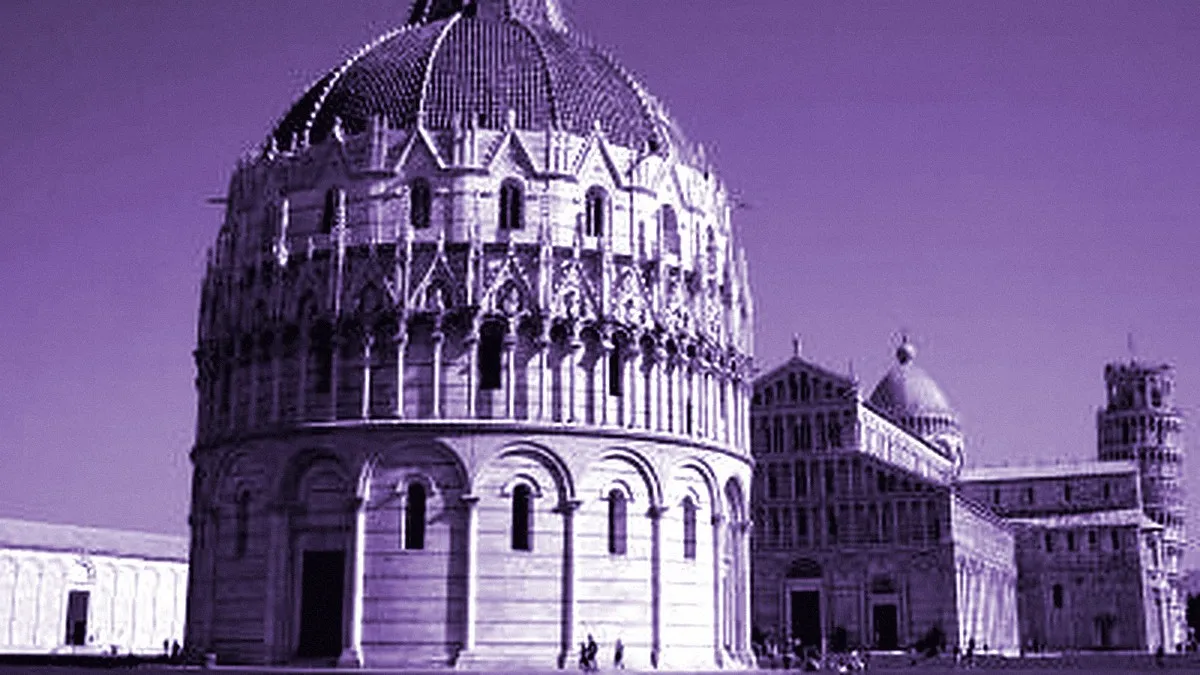 Pisa, Italy — panoramic view of Pisa Baptistery