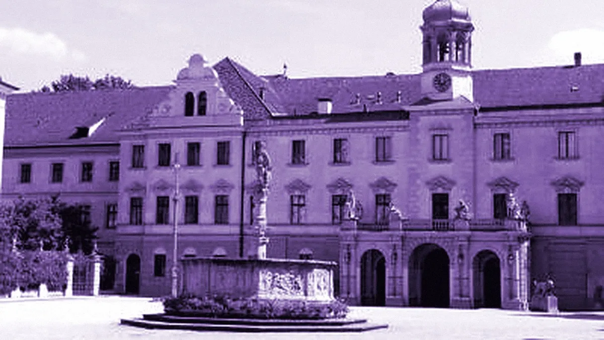 Regensburg, Germany — panoramic view of Saint Emmeram's Abbey