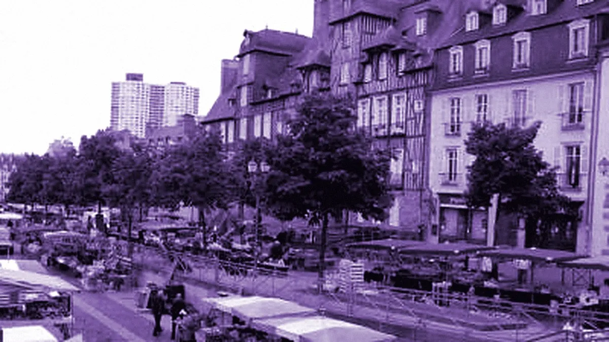 Rennes, France — panoramic view of Lices Market